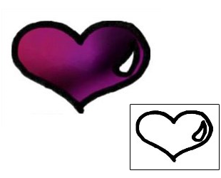 Heart Tattoo Specific Body Parts tattoo | AAF-05095