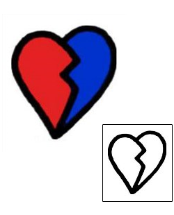 Broken Heart Tattoo AAF-05113