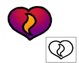 Heart Tattoo Specific Body Parts tattoo | AAF-05155
