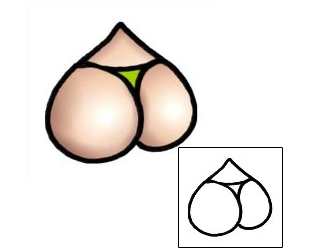 Picture of Heart Thong Tattoo
