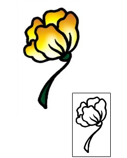 Flower Tattoo Specific Body Parts tattoo | AAF-05487