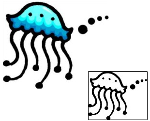 Jellyfish Tattoo Marine Life tattoo | AAF-05762