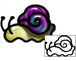 Snail Tattoo Specific Body Parts tattoo | AAF-05995