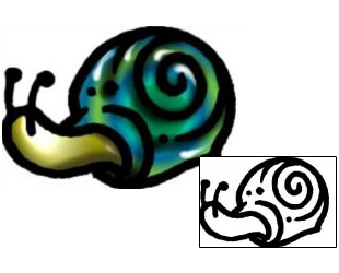 Snail Tattoo Specific Body Parts tattoo | AAF-06001