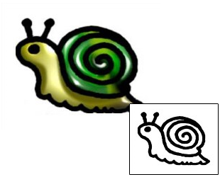 Snail Tattoo Specific Body Parts tattoo | AAF-06010