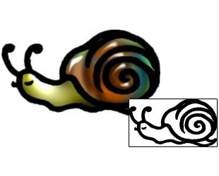 Snail Tattoo Specific Body Parts tattoo | AAF-06012