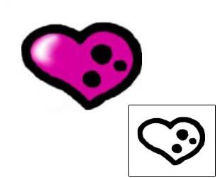 Heart Tattoo Specific Body Parts tattoo | AAF-06043
