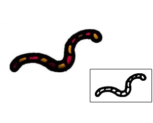 Worm Tattoo Specific Body Parts tattoo | AAF-06070