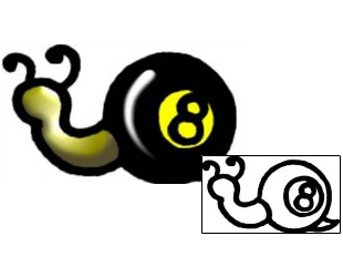 Eight Ball Tattoo Eightball Snail Tattoo