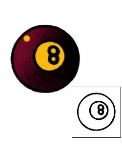 Eight Ball Tattoo Specific Body Parts tattoo | AAF-06352