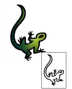 Gecko Tattoo Specific Body Parts tattoo | AAF-06403