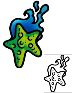 Starfish Tattoo Marine Life tattoo | AAF-07052
