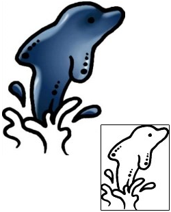 Dolphin Tattoo Marine Life tattoo | AAF-07091