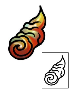 Seashell Tattoo Specific Body Parts tattoo | AAF-07117