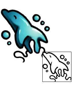 Dolphin Tattoo Marine Life tattoo | AAF-07122
