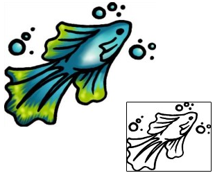 Sea Creature Tattoo Marine Life tattoo | AAF-07133