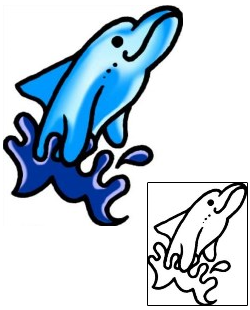 Dolphin Tattoo Marine Life tattoo | AAF-07178