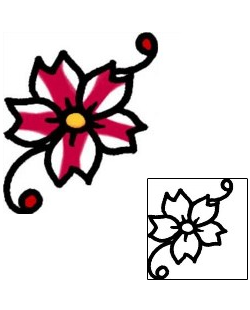 Flower Tattoo Specific Body Parts tattoo | AAF-07200