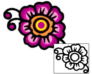 Flower Tattoo Specific Body Parts tattoo | AAF-07308