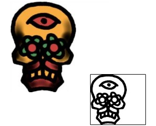 Day of the Dead Tattoo Specific Body Parts tattoo | AAF-07364