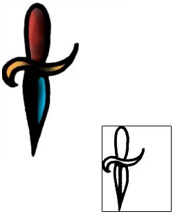 Dagger Tattoo Specific Body Parts tattoo | AAF-07428