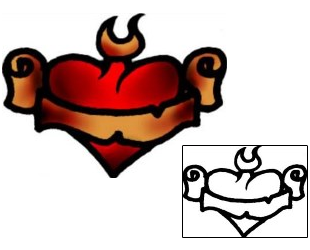 Sacred Heart Tattoo Religious & Spiritual tattoo | AAF-07458