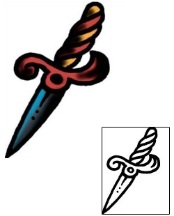 Dagger Tattoo Specific Body Parts tattoo | AAF-07470