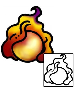 Fire – Flames Tattoo Astronomy tattoo | AAF-08007