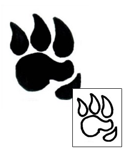 Paw Print Tattoo Specific Body Parts tattoo | AAF-08188