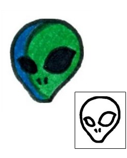 Alien Tattoo Specific Body Parts tattoo | AAF-08222