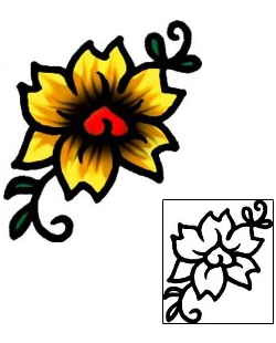 Flower Tattoo Specific Body Parts tattoo | AAF-09181