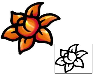 Flower Tattoo Specific Body Parts tattoo | AAF-09247