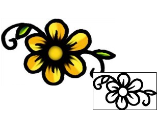 Flower Tattoo Specific Body Parts tattoo | AAF-09318