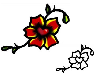 Flower Tattoo Specific Body Parts tattoo | AAF-09328