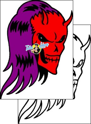 Devil - Demon Tattoo horror-skull-tattoos-andrea-ale-aaf-09595