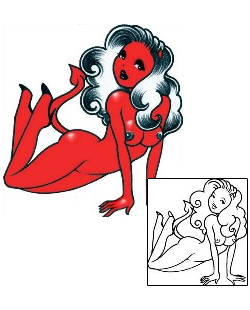 Devil - Demon Tattoo Horror tattoo | AAF-09603