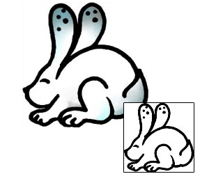 Rabbit Tattoo Animal tattoo | AAF-09840