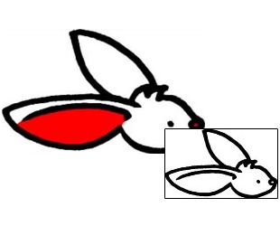 Rabbit Tattoo Animal tattoo | AAF-09869