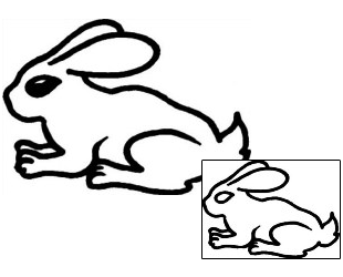 Rabbit Tattoo Animal tattoo | AAF-09891