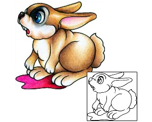 Rabbit Tattoo Animal tattoo | AAF-09913
