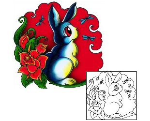 Rabbit Tattoo Plant Life tattoo | AAF-09964