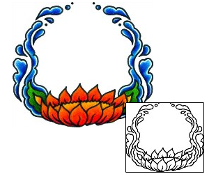 Lotus Tattoo Specific Body Parts tattoo | AAF-10258