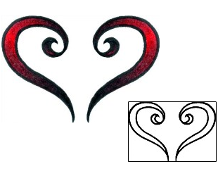 Heart Tattoo Specific Body Parts tattoo | AAF-10286