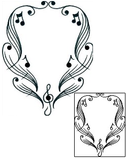 Music Tattoo Specific Body Parts tattoo | AAF-10353