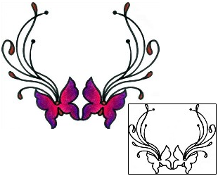 Butterfly Tattoo Specific Body Parts tattoo | AAF-10405