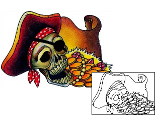 Pirate Tattoo Miscellaneous tattoo | AAF-10532