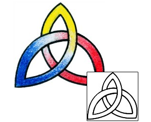 Trinity Knot Tattoo Religious & Spiritual tattoo | AAF-10866