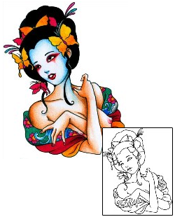 Ethnic Tattoo Hanako Geisha Tattoo