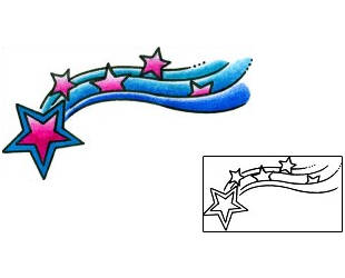 Shooting Star Tattoo Astronomy tattoo | AAF-11008