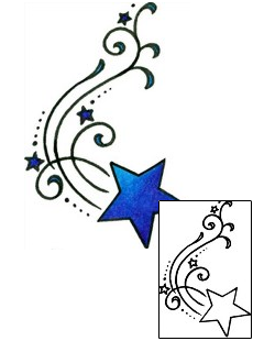 Shooting Star Tattoo Astronomy tattoo | AAF-11011
